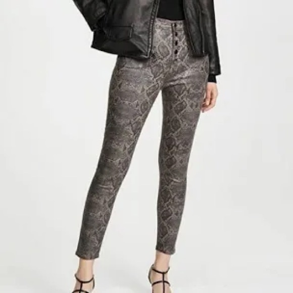 J Brand | Lillie High Rise Snake Skin Button Fly Size 27 - Picture 3 of 9